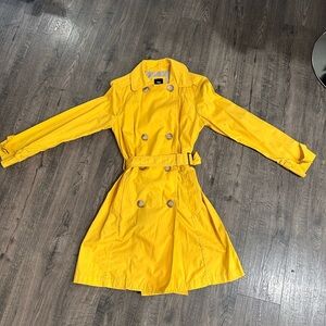 GAP Vibrant Yellow Women's Trench Coat